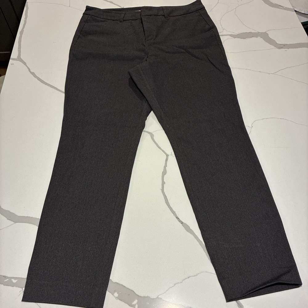 WOMEN'S OLD NAVY NAVY Gray HIGH-WAISTED PIXIE STRAIGHT ANKLE PANTS Size 12